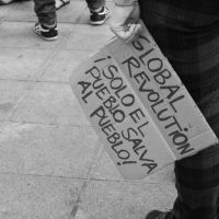 Demonstrationsplakat "Global Revolution"